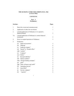 Banking Companies Ordinance 1962