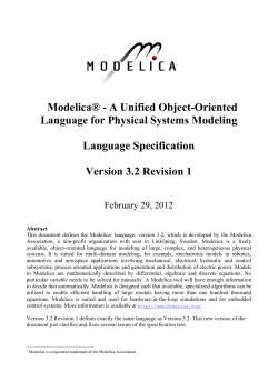 Modelica&reg; - A Unified Object-Oriented Language for Physical