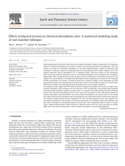 Effects of physical erosion on chemical denudation rates: A
