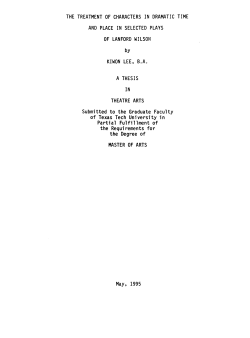 the treatment of characters in dramatic time