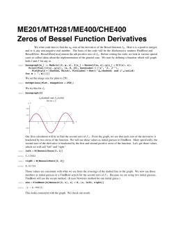 ME201/MTH281/ME400/CHE400 Zeros of Bessel Function Derivatives