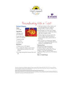Breadmaking With a Twist! - K-State Research and Extension