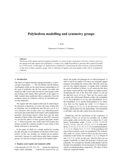 Polyhedron modelling and symmetry groups