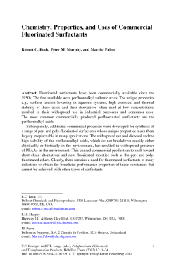 Chemistry, Properties, and Uses of Commercial Fluorinated