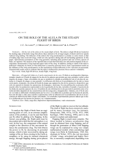 ON THE ROLE OF THE ALULA IN THE STEADY FLIGHT OF BIRDS