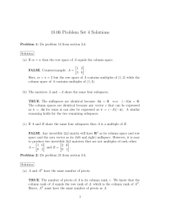 18.06 Problem Set 4 Solutions