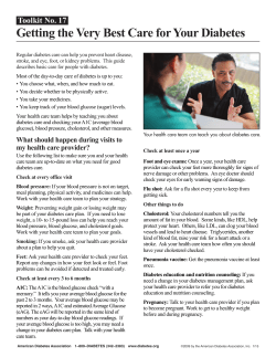 Getting the Very Best Care for Your Diabetes