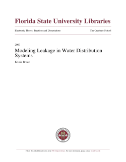 Modeling Leakage in Water Distribution Systems
