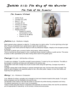 Bushido 武士道: The Way of the Warrior