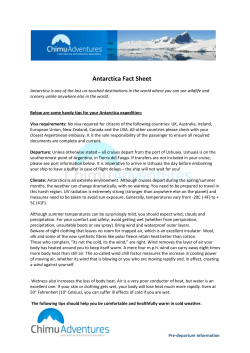 Antarctica Fact Sheet