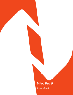 Nitro Pro 9 | User Guide