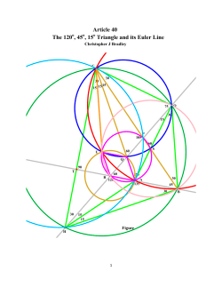Article 40 The 120 , 45 , 15 Triangle and its Euler Line