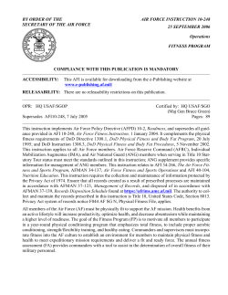 BY ORDER OF THE SECRETARY OF THE AIR FORCE