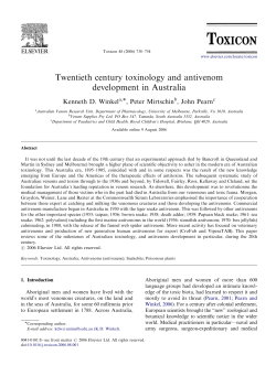 Antivenom development