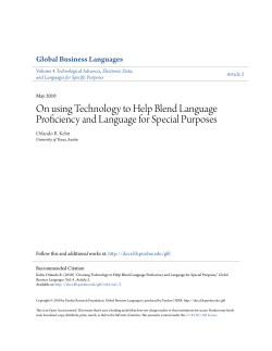 On using Technology to Help Blend Language - Purdue e-Pubs