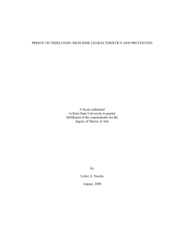 PRISON VICTIMIZATION - OhioLINK Electronic Theses and