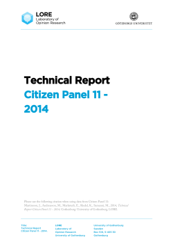 Technical Report Citizen Panel 11 - 2014