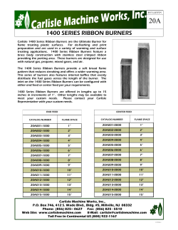 1400 series ribbon burners