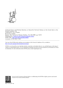 Cultural Choice and Political Identity in Honorific Portrait Statues in