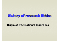 History of research Ethics