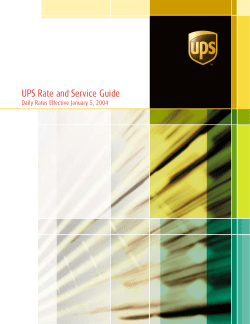 UPS Rate and Service Guide