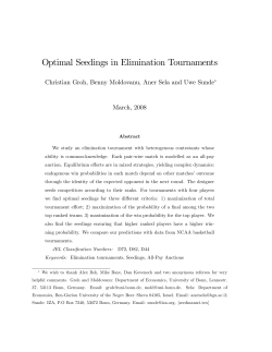 Optimal Seedings in Elimination Tournaments