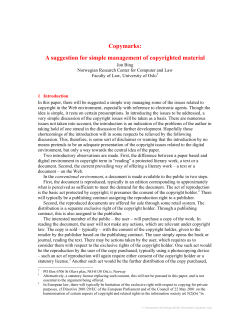 Copymarks: A suggestion for simple management of copyrighted