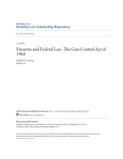 Firearms and Federal Law: The Gun Control Act of