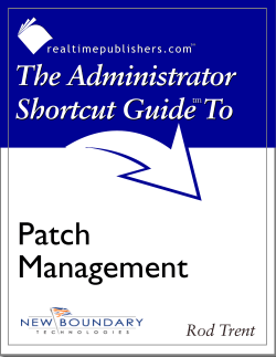 The Administrator Shortcut Guide to Patch Management