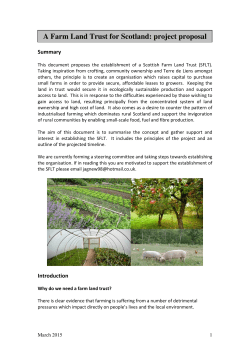 PROPOSAL Scottish Farm Land Trust