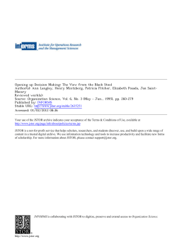 Opening up Decision Making: The View from the Black Stool