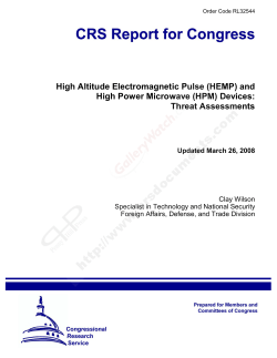High Altitude Electromagnetic Pulse (HEMP)