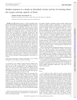 Student responses to a hands-on kinesthetic