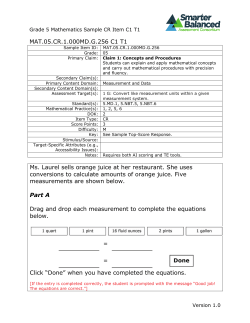 SBAC - Sample Items - Grade 5 Math