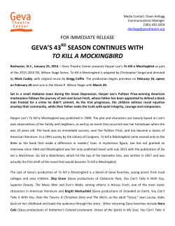 geva`s 43 season continues with to kill a mockingbird