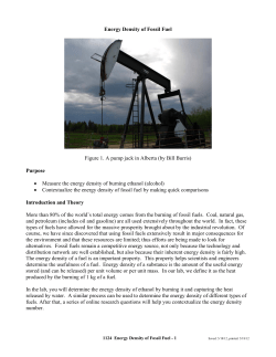 Energy Density of Fossil Fuel