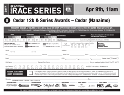 Apr 9th, 11am - Vancouver Island Race Series