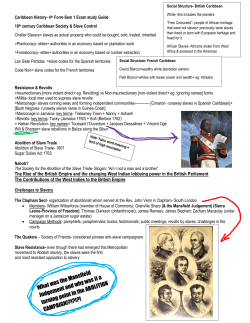 The Rise of the British Empire and the changing West Indian