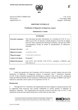 IMO FACILITATION COMMITTEE 35th session Agenda item 10.1