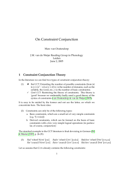 On Constraint Conjunction
