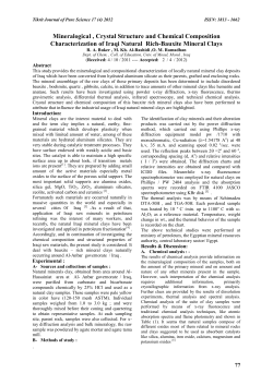 Mineralogical , Crystal Structure and Chemical Composition