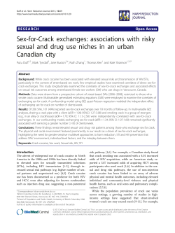 Sex-for-Crack exchanges: associations with risky sexual and drug