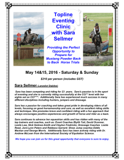 Topline Eventing Clinic with Sara Sellmer