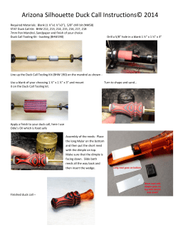 Arizona Silhouette Duck Call Instructions&copy; 2014
