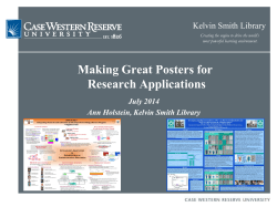 Making Great Posters for Research Applications
