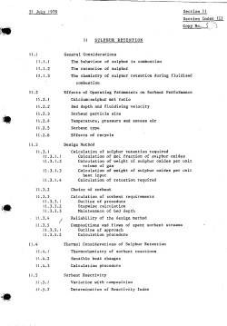 FCPD Manual (11): Sulphur Retention