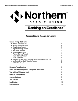 Membership and Account Agreement