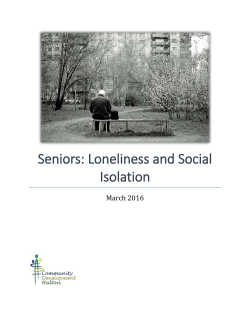 Loneliness and Social Isolation in Elders