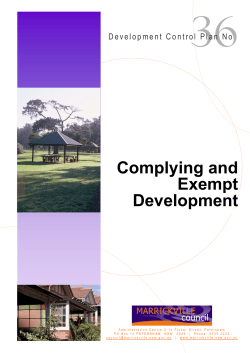 Complying and Exempt Development