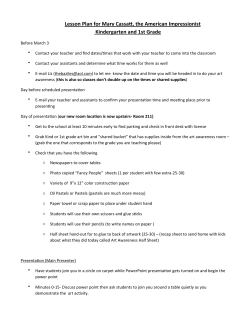 Mary Cassatt Lesson Plan - Patterson Elementary School